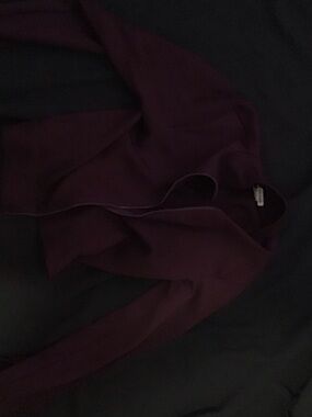 Plum Open-Front Cardigan